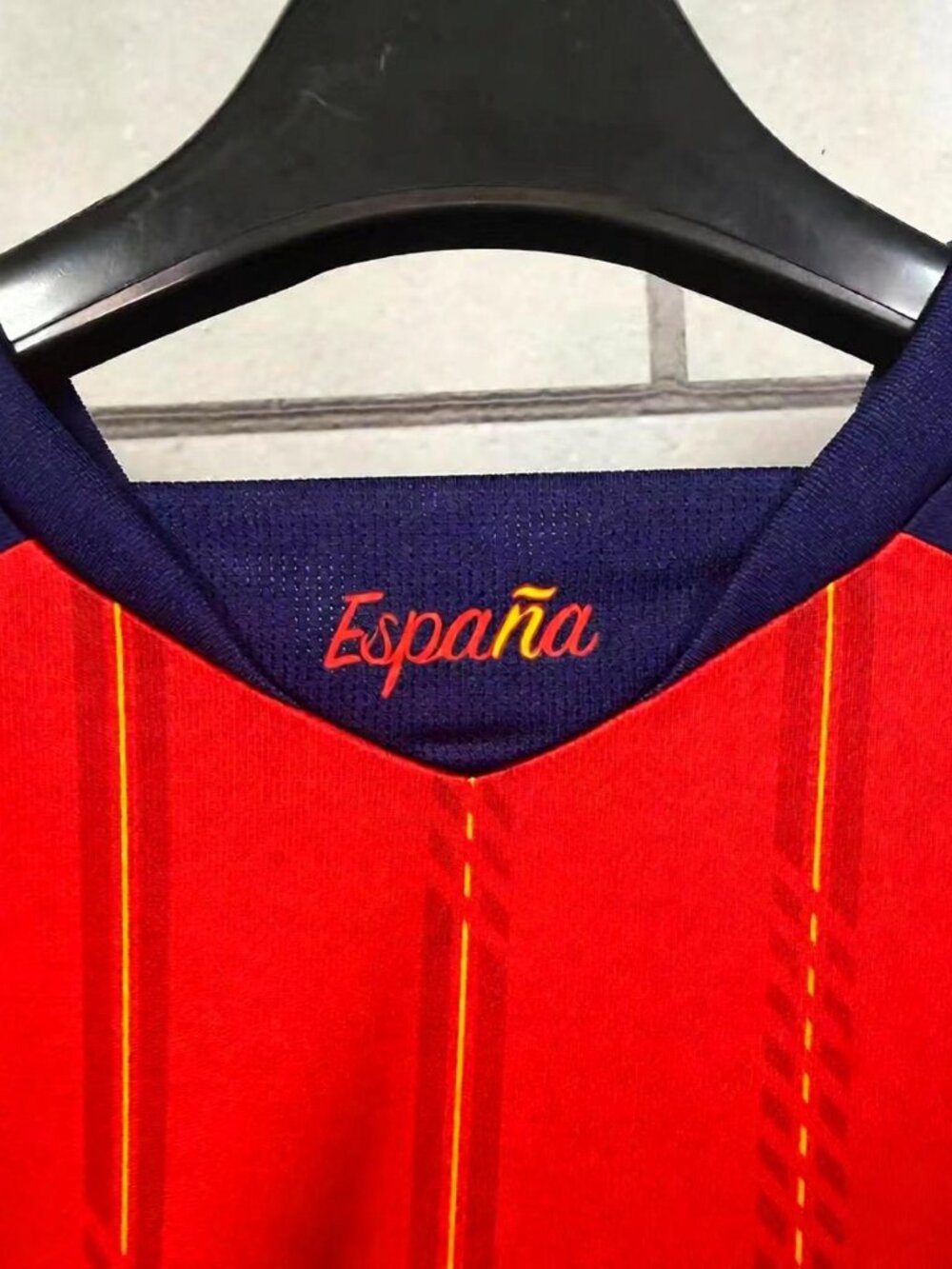 Spain National Team Soccer Jersey Red Blue Blokecore Blank - Picture 2 of 3